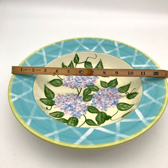 Hydrangea by Jay Import Co Serving Bowl Blue, Yellow and Purple Floral - Picture 11 of 12